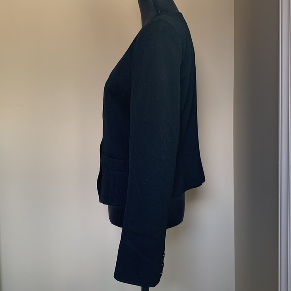 Vintage ILGWU Union Made in USA Black Talbots Wool Suit Jacket Blazer Medium - Picture 2 of 6